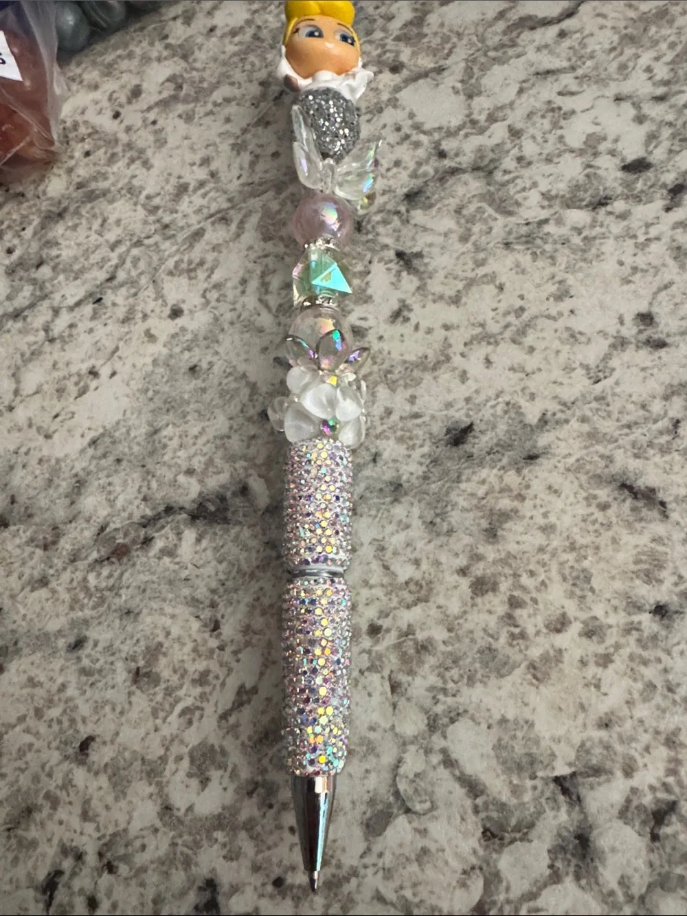 NWOT Disney Doorables Wedding Cinderella Beaded Pen Handmade by Me